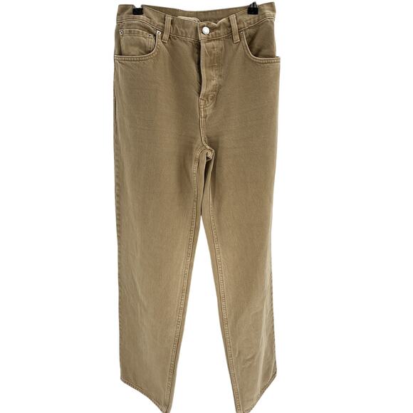 Grlfrnd 'Bella' Tan Cotton Low Rise Boyfriend Denim Jean Size 26 - Picture 2 of 4